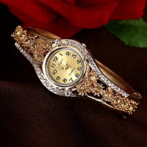 Montre de luxe pour femmes, Bracelet en acier inoxydable, plein de diamants,