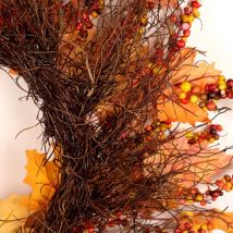 Thanksgiving automne couronne fenêtre Restaurant porte décoration feuille d'érable automne couronne pendentif noël automne couronne