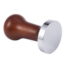 Café inviolable manche en bois Barista expresso Machine broyeur 51mm pour café et expresso poudre marteau couleur café