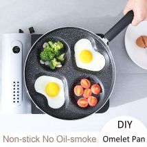 Poêle à omelette antiadhésive pour œufs, poêle à jambon, sans fumée d&#39;huile, Grill, ustensiles de cuisine