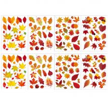 8 feuilles automne feuilles fenêtre s'accroche-Thanksgiving érable décorations automne autocollant décalcomanies fête décor ornements rapide