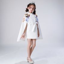 Robes de demoiselle d'honneur pour mariage robes de communion courtes en ivoire blanc pour filles robes de reconstitution historique pour enfants