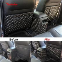 Tonlinker intérieur siège arrière Anti couverture autocollants pour Nissan SYLPHY -19 voiture style 1/2 pièces PU cuir couverture autocollants