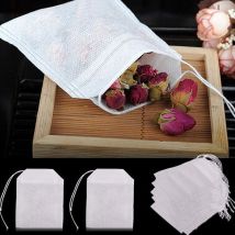 100 pièces sachets de thé pour infuseur de sachets de thé avec ficelle guérir joint 5.5x7CM Sachet filtre papier sachets de thé vides sachets de thé #9