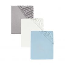 Cotenconcept – ensemble de literie en coton peigné élastique pour bébé, linge de lit et matelas 60x120 cm, 3 pièces