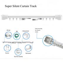 Rail de rideau motorisé Super silencieux, rail de rideau motorisé pour maison intelligente pour moteur aqara et moteur Dooya