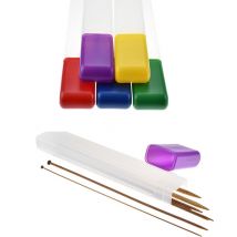 Organisateur vide d'aiguilles à tricoter 35cm | Boîte de rangement en plastique aiguilles à tricoter, aiguille accessoires de couture, mallette de rangement, couleur aléatoire