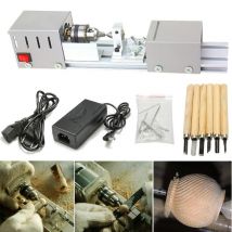 Mini tour Machine bois tour perceuse perles rotatives Machine polisseuse Table polissage coupe 7 vitesse réglage outils de travail du bois