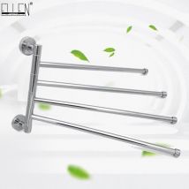 Porte-serviettes de bain en acier inoxydable | Porte-serviettes en Chrome poli noir ELM17