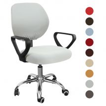 Housse de chaise pivotante extensible pour bureau | 1 unité, housse de levage rotatif lavable pour ordinateur, housse de siège et bras élastiques en Spandex