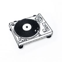 Joueur de disque taille: 5.0x7.0cm tissu fer sur Patch Badge brodé Badges abstrait enfants patchs pour vêtements autocollants 0055
