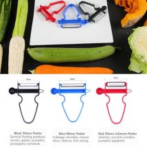Trio magique éplucheur, trancheur, Julienne, multi-lames en acier inoxydable, râpe, zeste, accessoires de cuisine, 3 pièces