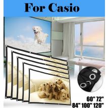 Écran de Projection pliable portatif de toile de Fiber de HD 4:3 pour Casio XJ-S400W XJ-S400WN XJ-UT312WN XJ-UT351WN 352W