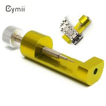 Cymii 1 Set Bracelet de montre réglable en métal doré Bracelet à maillons lien dissolvant Kit d'outils de réparation professionnelle pour hommes/femmes montre