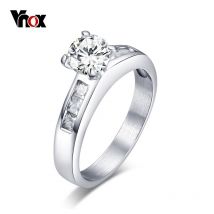 Vnox bague de fiançailles pour femmes bague de promesse en pierre CZ pour les femmes bijoux de mariée