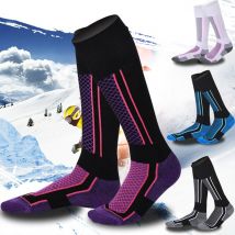 Chaussettes de Ski pour hommes et femmes, équipement d&#39;absorption d&#39;humidité, chauffe-jambes élastique, Ski, football
