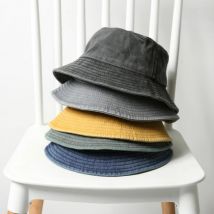 Chapeau en Denim délavé pour femmes | Chapeau en coton lavé, casquette de chasse, pêche en plein air plage pêcheur Panama