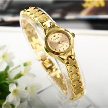 Relojes – montre-Bracelet à Quartz pour femmes, plaqué or, analogique, ,