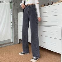 Pantalon Denim taille haute pour femmes, pantalon Slim avec sarouel en Denim, vêtements coréens, collection automne