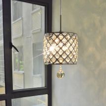 Lampe pendentif en cristal salle à manger, cordon d'éclairage pendentif Lustres luminaires de cuisine à gradation de Bar