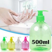 Bouteilles rechargeables à pression de 500ML, en plastique, vaisselle, savon, Lotion, shampoing, lavage corporel, conteneur, bouteille vide, distributeurs de savon