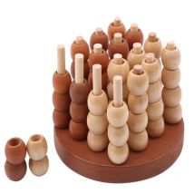 3D Puzzles en bois jeu de société jouets 2 joueurs Puzzle cerveau classique IQ Teaser jeu jouets éducatifs pour enfants/adultes