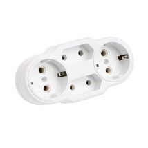 Adaptateur de Distribution de courant à prise Multiple à Contact de protection Triple prise ue à prise de Conversion russe