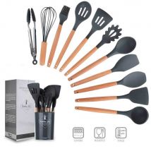 Ustensiles de cuisine en Silicone ustensiles de cuisine antiadhésifs outil de cuisson spatule louche oeufs batteurs pelle cuillère soupe ustensiles de cuisine ensemble pour la maison