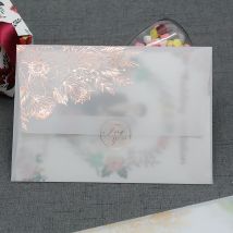 Enveloppes en papier Transparent bronzant pour carte d'invitation de mariage, lot de 24 pièces