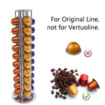 Le plus porte-capsules de café tournant le support de stockage de capsule le support de café de galvanoplastie 40 capsules ensemble de cafetière outils de cuisine