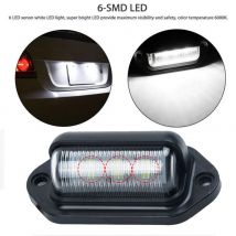 Lumières de plaque d'immatriculation pour camion | 2 pièces, IP65 6 bateau de voiture 66*33*25MM 10-30V, phares de voiture, décoration de voiture