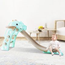 Enfants toboggan combinaison aire de jeux enfants intérieur en plastique toboggan avec Shoot basket-ball bébé aire de jeux en plein air enfants jouets # HWC