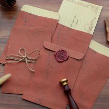 10 pièces enveloppe kraft Vintage saint valentin Invitations de mariage cartes de remerciement pour carte postale d'affaires emballage de carte
