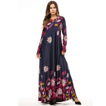 Vestidos eau caftan Abaya arabe tricot Floral musulman Longue Robe femmes Robe Dubai Musulmane Longue turque vêtements islamiques