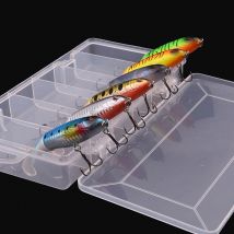 6 pièces avec boîte Whopper Plopper 100Mm 13G flottant par leurre de pêche appât dur artificiel Wobbler rotatif queue matériel de pêche