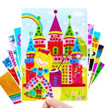 5PC artisanat enfants enfants jouets diamant autocollant Puzzle maternelle matériel bricolage artisanat enfants jouets pour filles jouets pour enfants jouet enfant