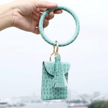 1 pièces Bracelet porte-clés en cuir glands bricolage rideau vêtement vêtements femmes sac artisanat fournitures Style classique gland pendentif