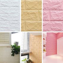 3D Stickers muraux auto-adhésif Imitation brique imperméable bricolage mousse papier peint décor pour salon cuisine TV toile de fond