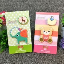 6 pièces papier dessin animé carte d'invitation d'anniversaire enfants joyeux anniversaire fête cartes d'invitation enfants cartes de voeux fournitures