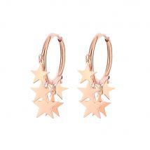 Boucles d'oreilles en acier inoxydable en or Rose gland étoiles cerceaux boucles d'oreilles pour femmes accessoires fête bijoux Brincos