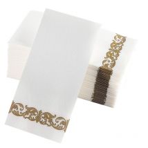Serviettes en papier invité 50 pièces serviettes jetables de supérieure pour les mariages, réceptions, salles de bains, cuisines, fêtes