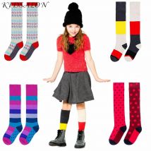 Bas en coton pour filles, , chaussettes d'automne et d'hiver, pour enfants de 2-12 ans,