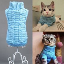 Chandail pour animaux domestiques | Vêtements tricotés en laine chaude pour chat petits chiens, Style rétro, vêtements de chandail d'animaux pour chiens chats, automne