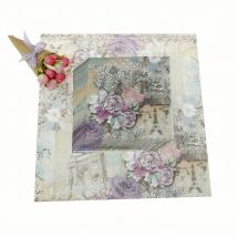 Serviettes à motifs floraux 20 pièces | Pour anniversaire/tour de mariage, décorations de fête, mouchoirs en tissu,