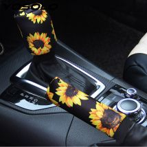 YOSOLO housse de frein à main housses de direction de voiture housse de changement de vitesse fleur impression accessoires intérieur de voiture