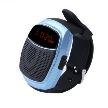 Montres intelligentes Bluetooth haut-parleur chronomètre réveil sport musique center montre mains libres FM Radio retardateur Anti-perte alarme