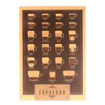 Affiche de café expresso en papier | Italie, image du décor de cuisine café, pegatinas
