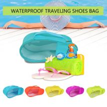 Plage et plein air sandales chaussures sac étanche à la poussière voyage chaussures sac Portable chaussure organisateur enfant adulte PVC chaussures Pack sac
