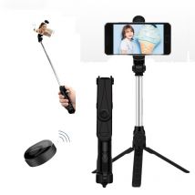 Bâton de Selfie Bluetooth sans fil Mobile 3 en 1 Mini trépied de Selfie pliable avec télécommande pour Selfie monopode Portable IPhone