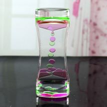Goutte à goutte huile acrylique sablier bureau couleur décoration liquide mouvement bulle sablier liquide flottant huile sablier jouets